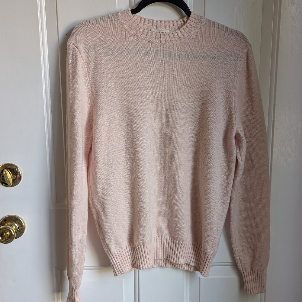 SuitSupply Pink 100% Cashmere Long Sleeve Sweater - SIZE MEDIUM